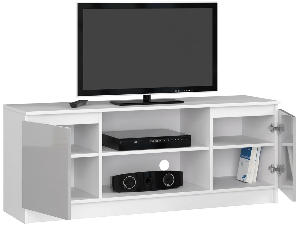 TV asztal Dariel (fehér + fémes fényű). 1069772