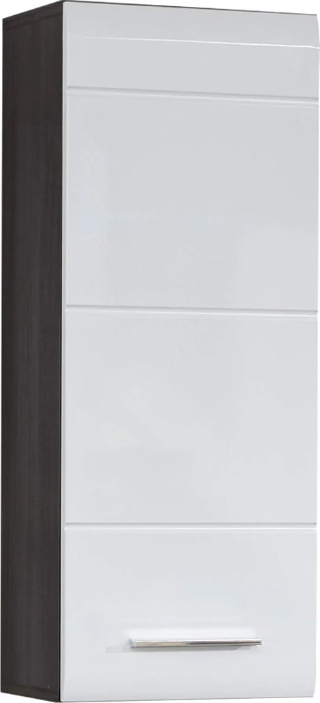 LineBad fürdőszoba szekrény 1 ajtós füstölt ezüst,