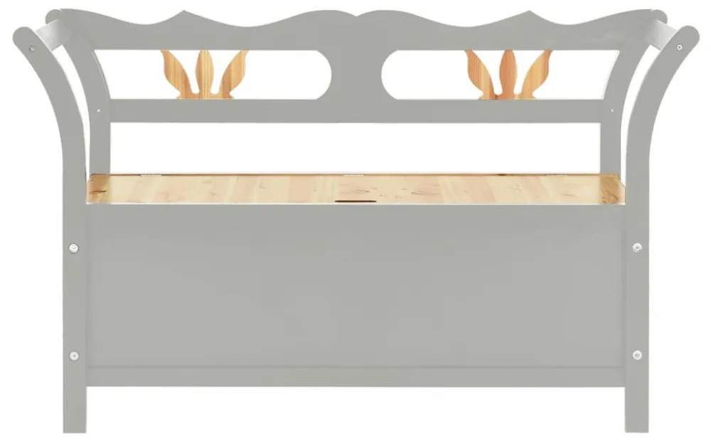 szürke tömör fenyőfa pad 107 x 45 x 75,5 cm