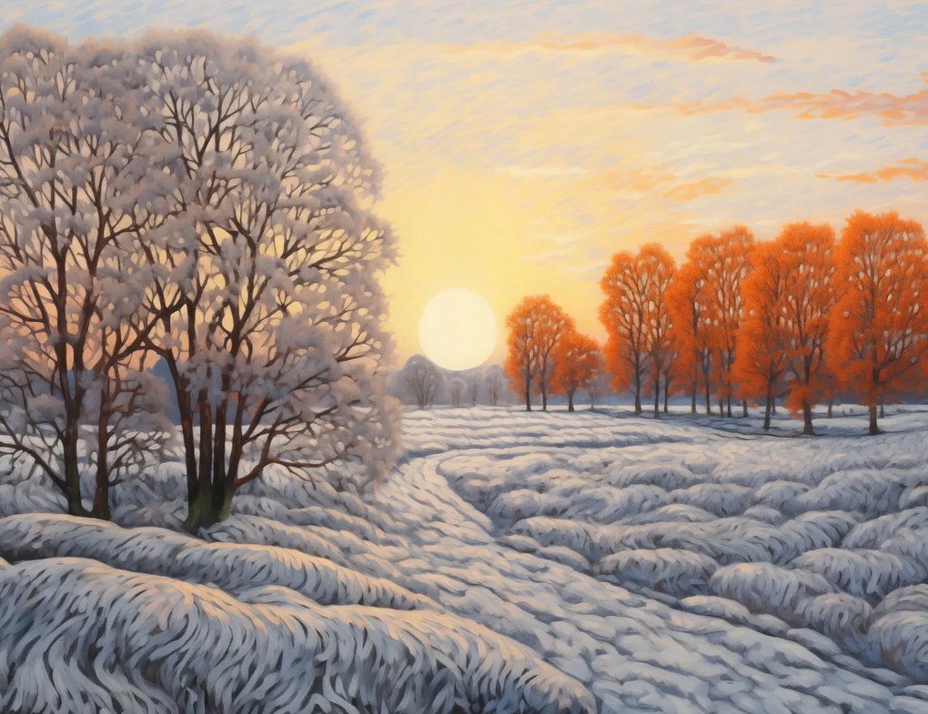 Poszter 65x50cm Tél a tűz árnyalataiban