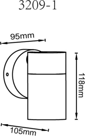 Globo 3209-1 Kültéri fali lámpa, alumínium antracit matt, műanyag fekete matt, tiszta üveg, forgatható/elforgatható, IP44, SzxM: 95x118mm, Mélység: 105mm, 1x GU10 35W 230V izzó nélkül