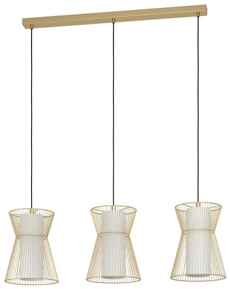 Eglo 99636 - Csillár zsinóron MASETA 3xE27/40W/230V arany