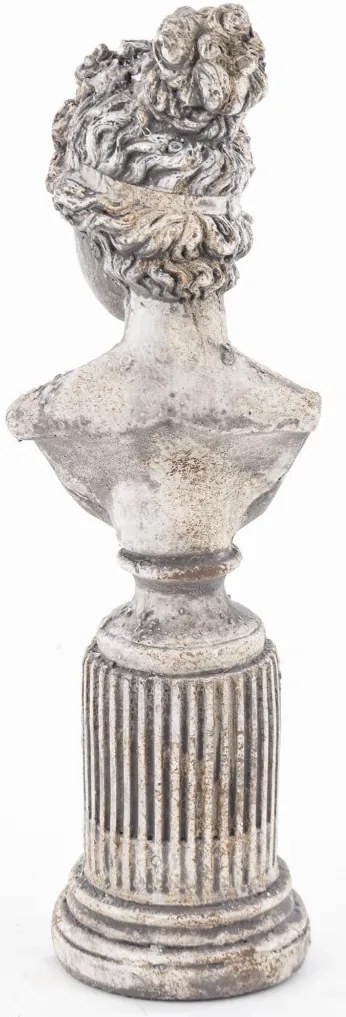 Szobor Dekorfigura Dekoratív cement Szürke 36x11x9cm