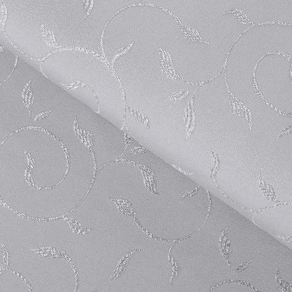 Goldea ünnepi ovális viaszosvászon terítő - szürke nagy ornamentekkel ékesített 140 x 280 cm