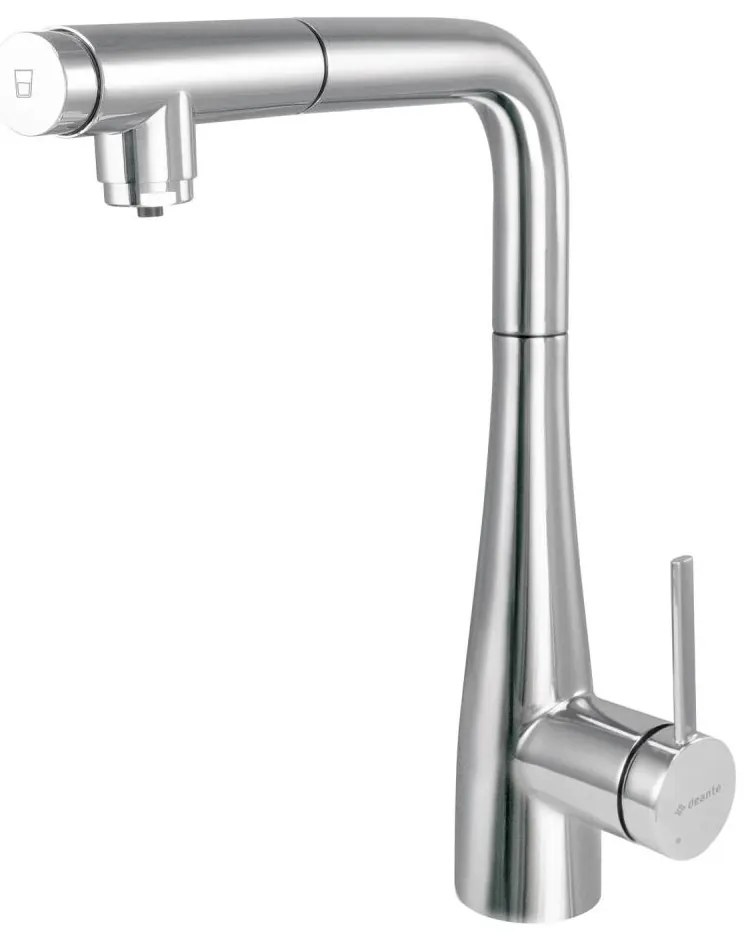 Deante BRE_075M - Mosogató csaptelep kihúzható zuhannyal, ERIDAN, króm