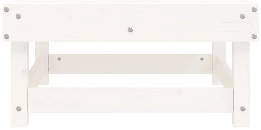 Fehér tömör fenyőfa kerti lábzsámoly