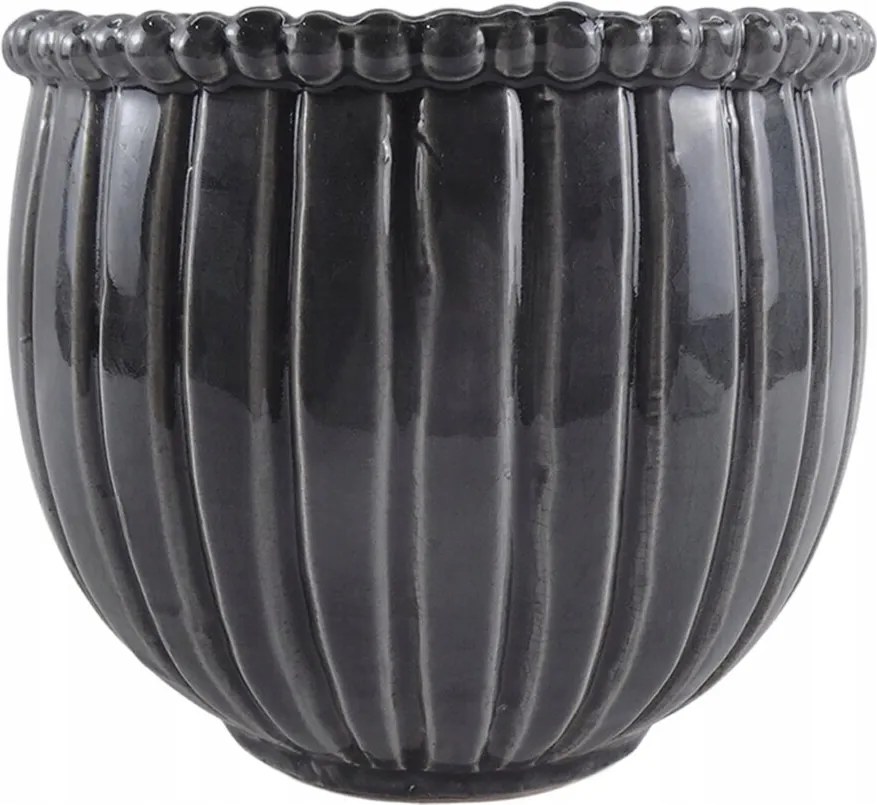 Virágtartó Fedél 21cm skandináv kő szürke virágcserép virágtartó