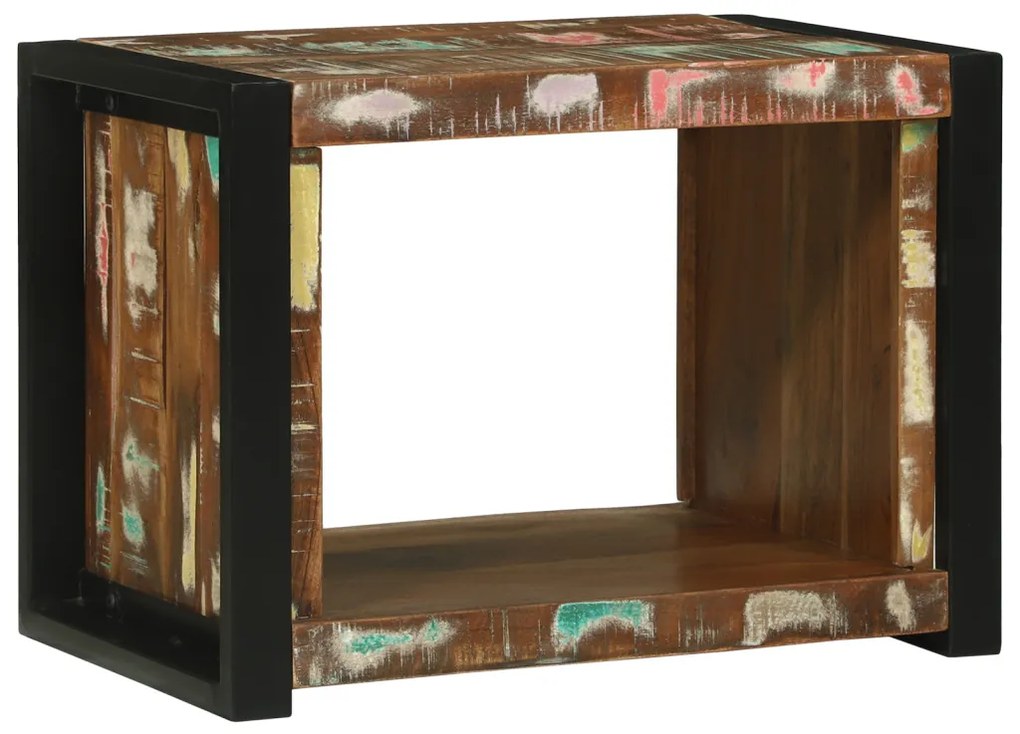 Fali Kocka 55x35x40 cm Tömör Fa Újrahasznosított
