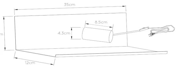Lucide 06218/01/30 - Fali lámpa SEBO 1xE27/40W/230V fekete