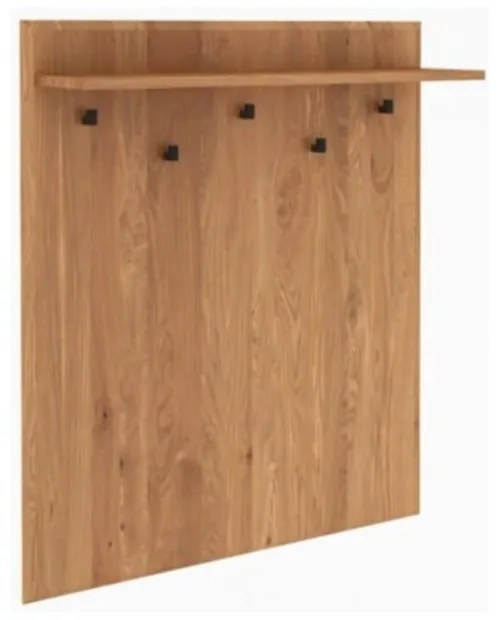 Natúr színű tölgyfa fali fogas polccal Abies – The Beds