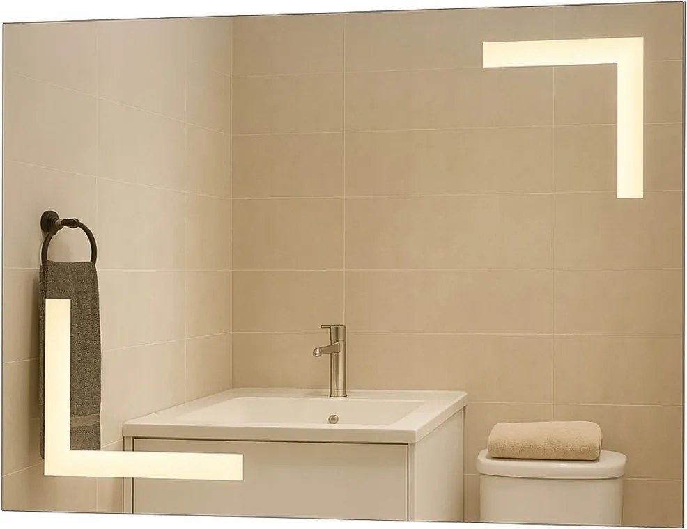Led tükör Nagy Aries 100x80 cm Bekapcsoló nélkül