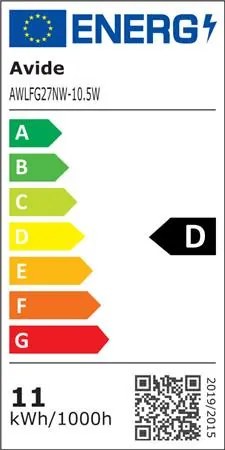 LED izzó, filament, E27, gömb, A60, 10,5W, 1521lm, 4000K, AVIDE (AVLED008)