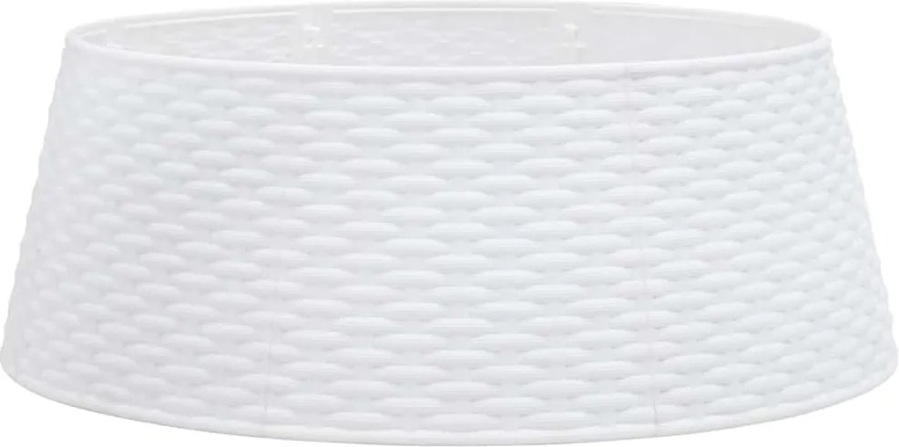 vidaXL fehér műanyag karácsonyfatalp-takaró Ø65x23 cm