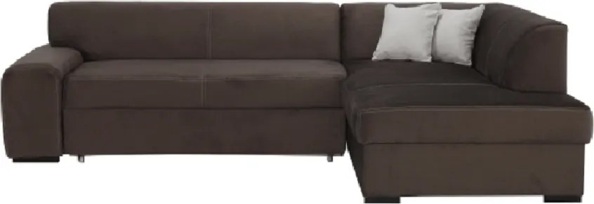 Ülőgarnitúra, barna, jobbos, MINERVA NEW