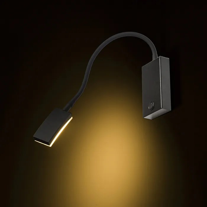 RENDL FRISCO W fali lámpa fekete 230V LED 4.2W 120° 3000K