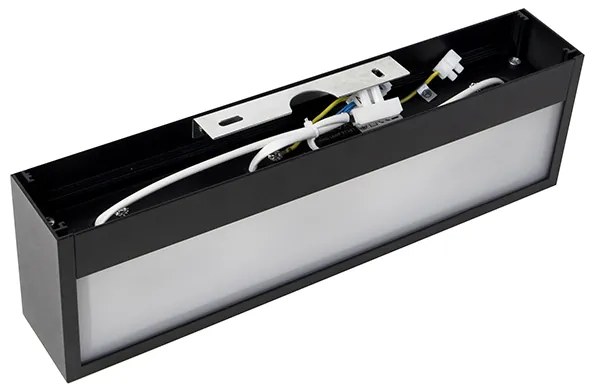 Design téglalap alakú fali lámpa fekete 35 cm - Houx