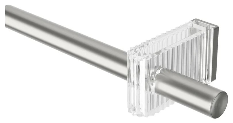 Matt ezüstszínű acél bővíthető függönykarnis 107 - 305 cm Flute – Umbra