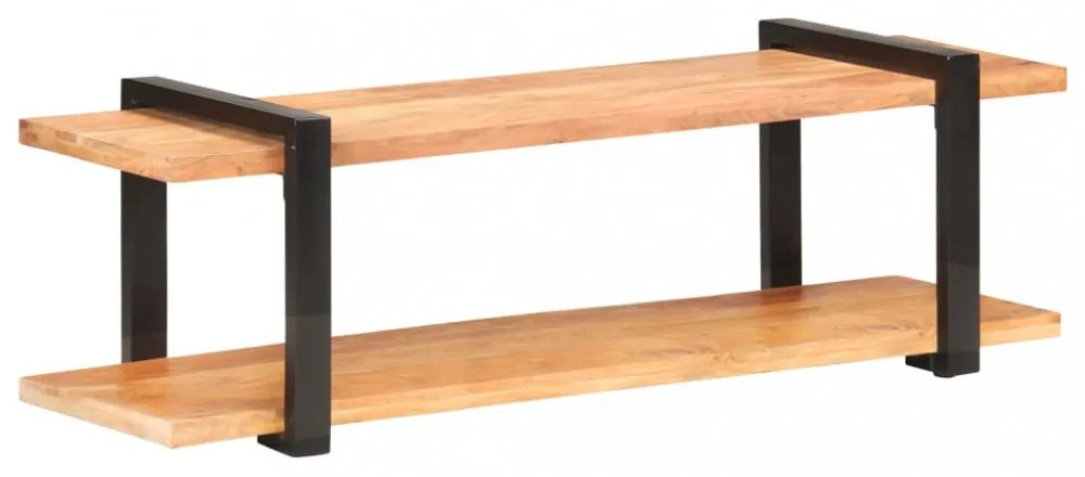tömör akácfa TV-szekrény 130 x 40 x 40 cm