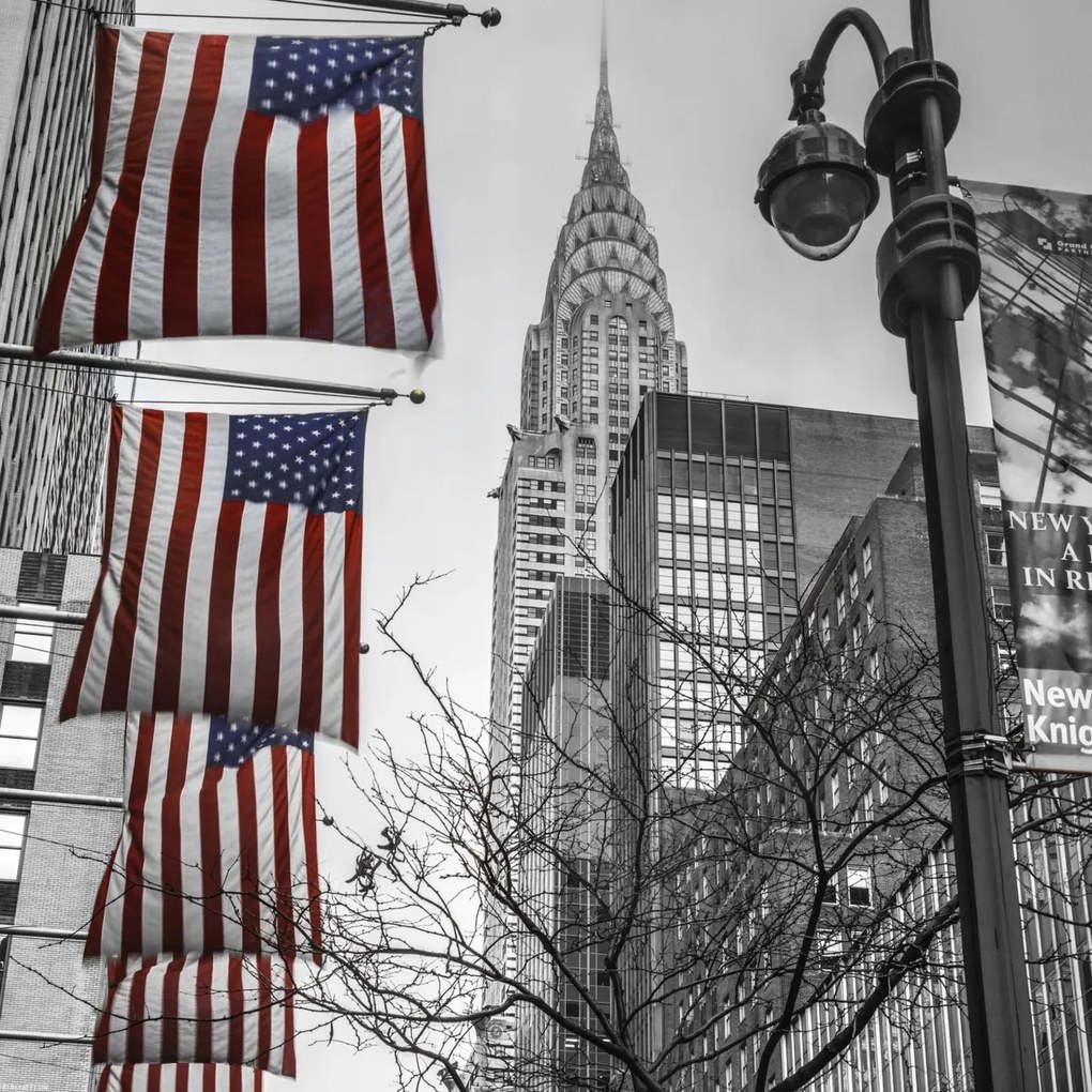 Poszter 40x40cm Chrysler Building New York 12, Assaf Frank