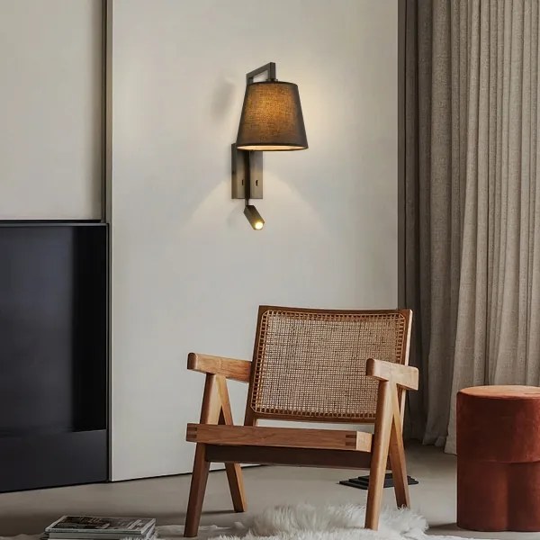 Brilagi - LED Fali lámpa RAYA 1xE14/40W/230V + LED/3W fekete