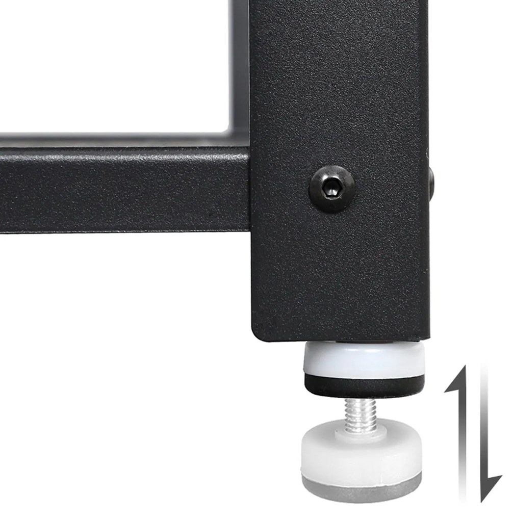 Cipőpad, cipőtartó 2 polccal, rusztikus barna és fekete