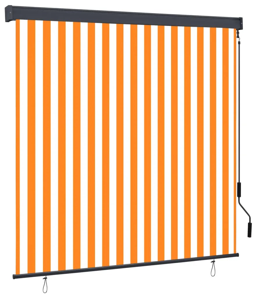 fehér és narancssárga kültéri roló 160 x 250 cm