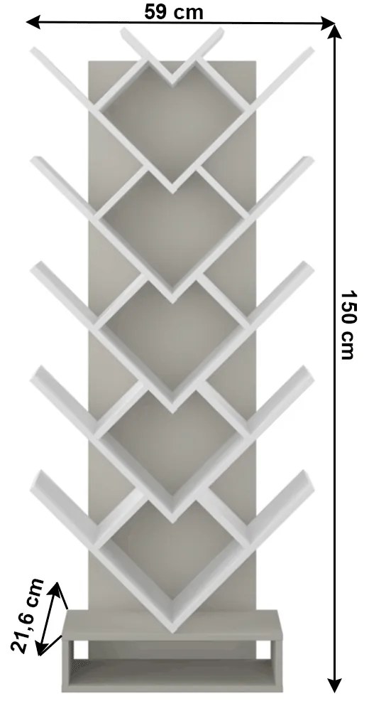 Regál Grisel (szürke + fehér). 1028897