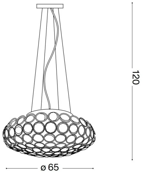 Ideal Lux - LED Kristály csillár zsinóron KING 12xG9/3W/230V átm. 65 cm króm