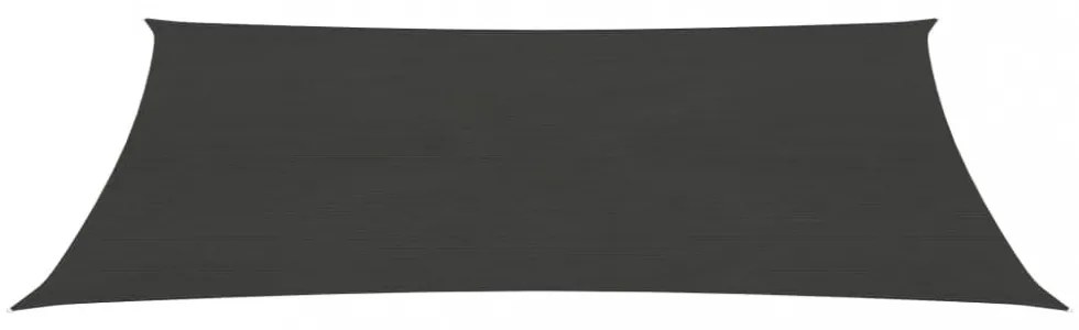 antracitszürke HDPE napvitorla 160 g/m² 3 x 5 m