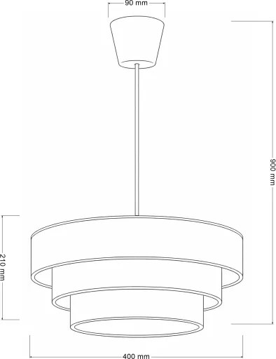 BRILAGI - LUNETA függeszték kábellel 1xE27/60W/230V, átm. 40 cm, bézs/arany