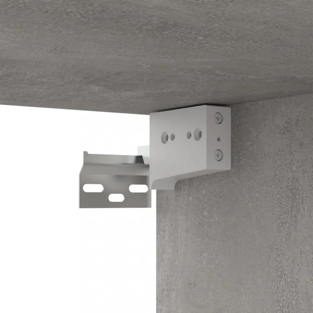 4 db betonszürke szerelt fa TV-szekrény 80 x 30 x 30 cm