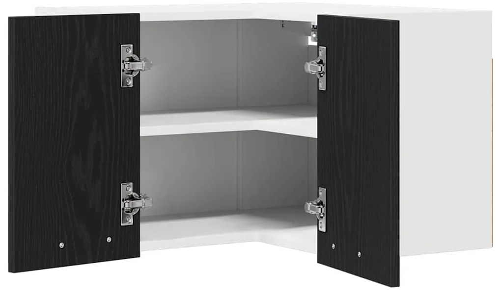 Függő szekrény Riga Fekete tölgy és fehér 57 x 57 x 40 cm