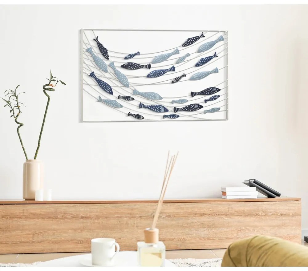 Fém fali dekoráció 96,5x61 cm Pesci – Mauro Ferretti