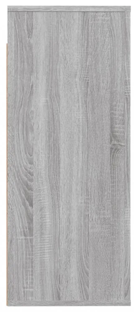 szürke sonoma színű szerelt fa faliszekrény 80x33x80 cm
