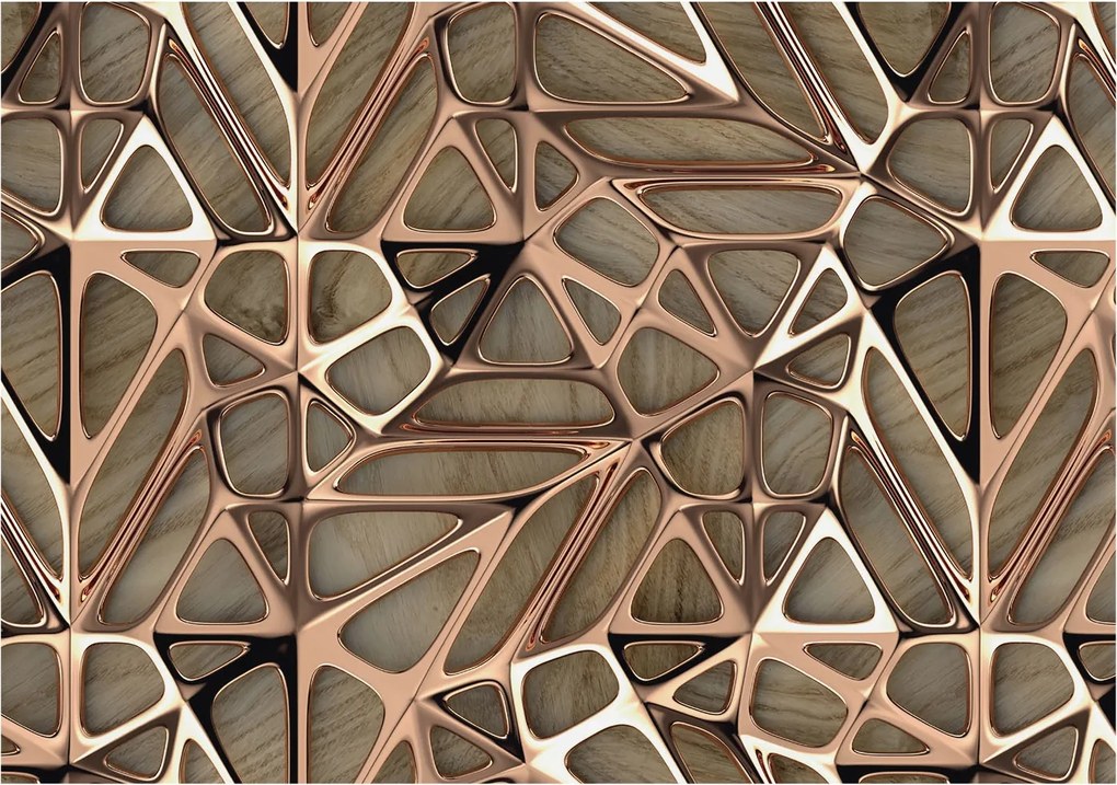 Flizelin Dekoratív fotótapéta Hálószobába Geometrikus minta 312x219