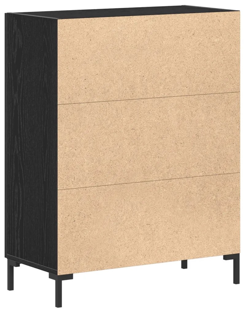 Fekete Tölgy Válaszfal 69,5x34x90 cm Épített Fa