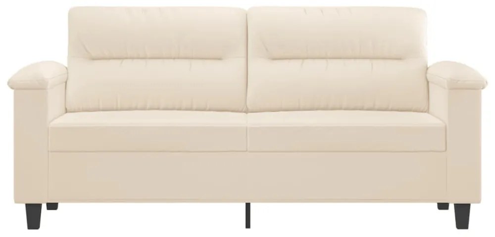 kétszemélyes bézs mikroszálas szövetkanapé 140 cm
