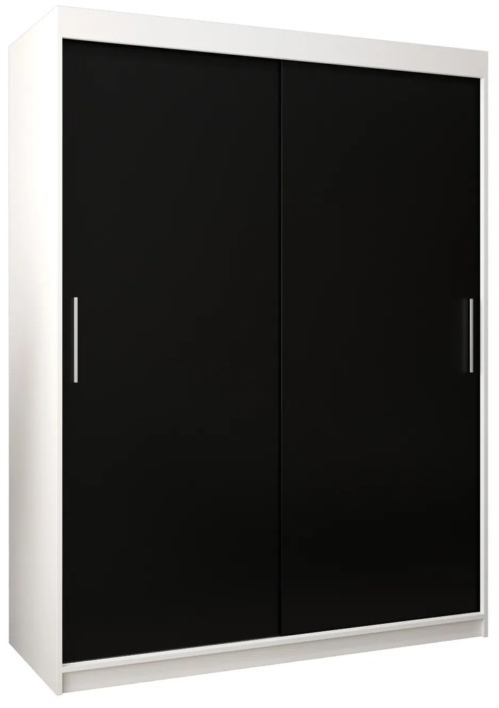 Ruhásszekrény 150 cm Toki (matt fekete + matt fekete). 1064818