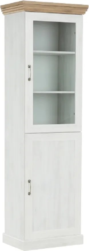 vitrines szekrény, északi sosna/vadtölgy, ROYAL W1D