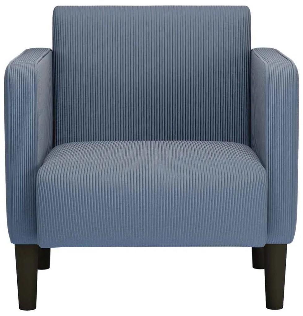 kék kordbársony szövet kanapészék karfás szék 54 cm