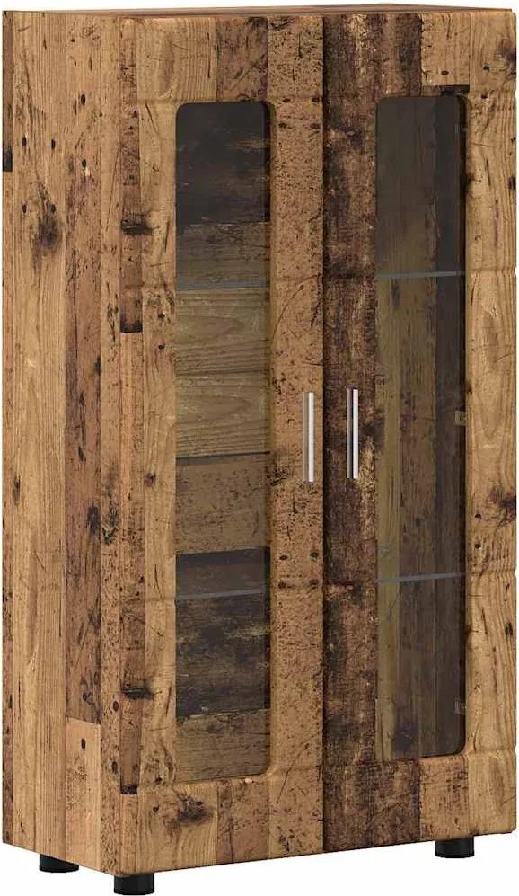 vidaXL Széf polcokkal FLORIN Öreg fa 55,5 x 29 x 103 cm Faanyag