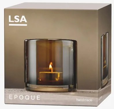 LSA International Epoque tea gyertyatartó, magassága 8,5 cm, fényes borostyán - LSA nemzetközi