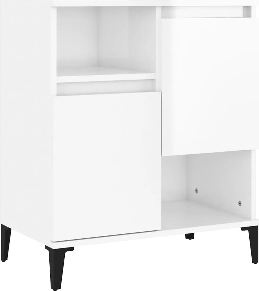 vidaXL magasfényű fehér szerelt fa tálalószekrény 60 x 35 x 70 cm