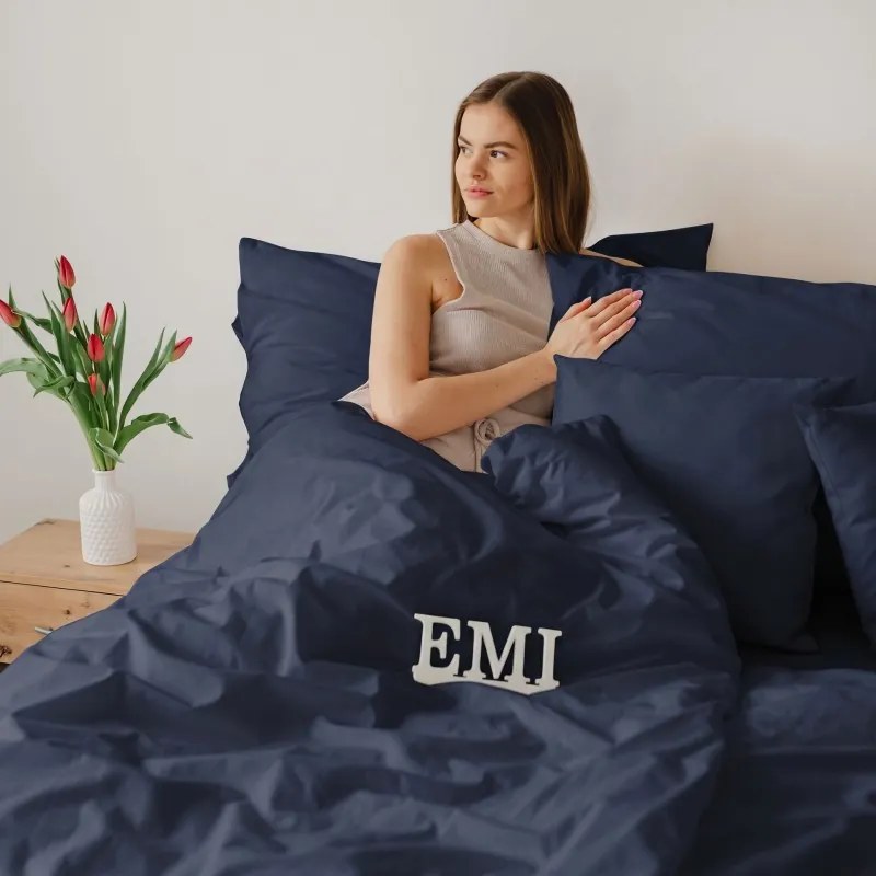EMI Navy flanel ágyneműhuzat
