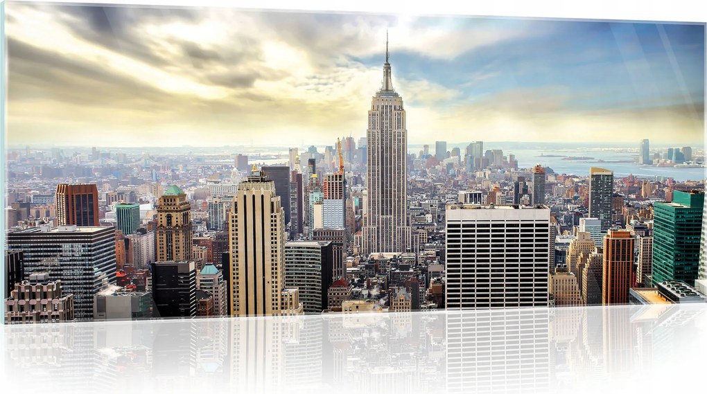 Üvegfestmény Város manhattan 125x50