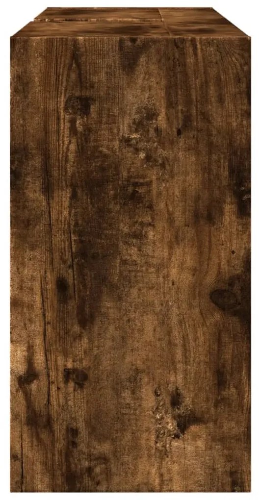füstös tölgy színű szerelt fa mosdószekrény 90 x 29 x 55 cm