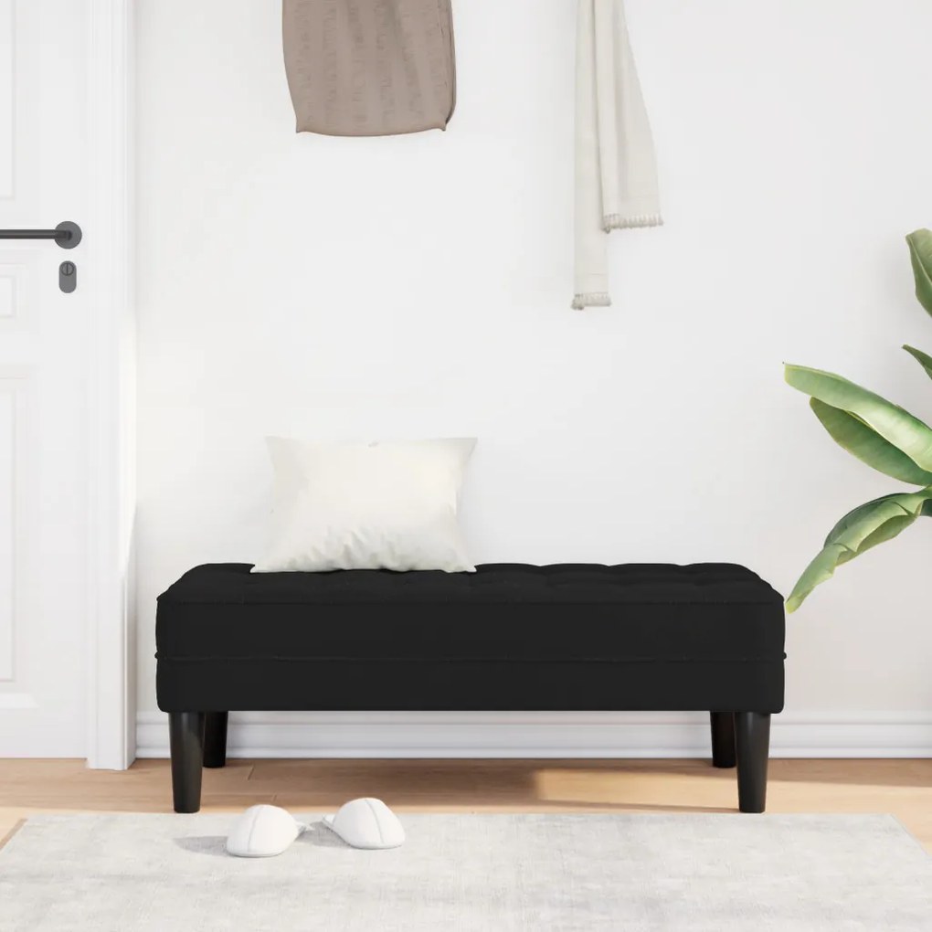 Pad Fekete 113x57x39 cm Velúr