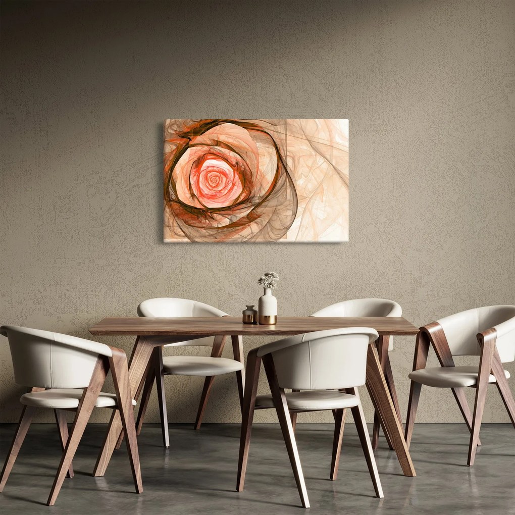 Kép - Absztrakt rózsaszín rózsaszín fehér háttérrel (90x60 cm)