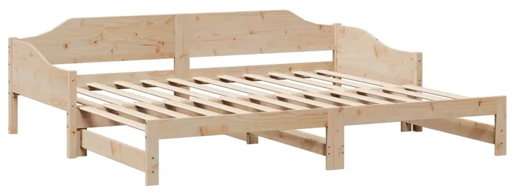 tömör fenyőfa kihúzható kanapéágy 90 x 190 cm