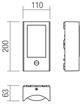 Redo 90487 - LED Kültéri fali lámpa érzékelővel WARP LED/8W/230V IP44 barna